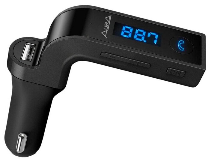 FM трансмиттер модулятор Bluetooth AurA AFM-100B громкая связь в авто, зарядное устройство USB 2.5A
