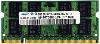 Оперативная память Samsung 2 ГБ DDR2 800 МГц SODIMM CL5 M470T5663QZ3-CF7