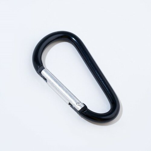 фото Карабин 6см, цвет черный (10 шт) нет бренда