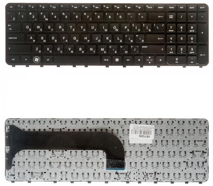 Keyboard / Клавиатура для ноутбука HP Pavilion m6-1000 RU черная, без рамки