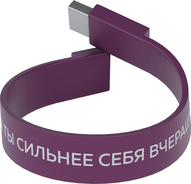 Флеш накопитель памяти браслет USB 32GB 2.0 More Choice MF32arm purple