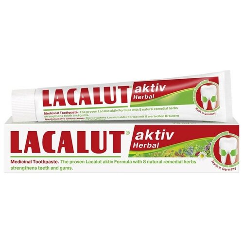 Купить Lacalut aktiv herbal зубная паста 75 мл, Зубная паста