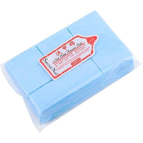 Безворсовые салфетки плотные, синие, уп/600 шт безворсовые салфетки для ногтей для маникюра для педикюра 1000шт