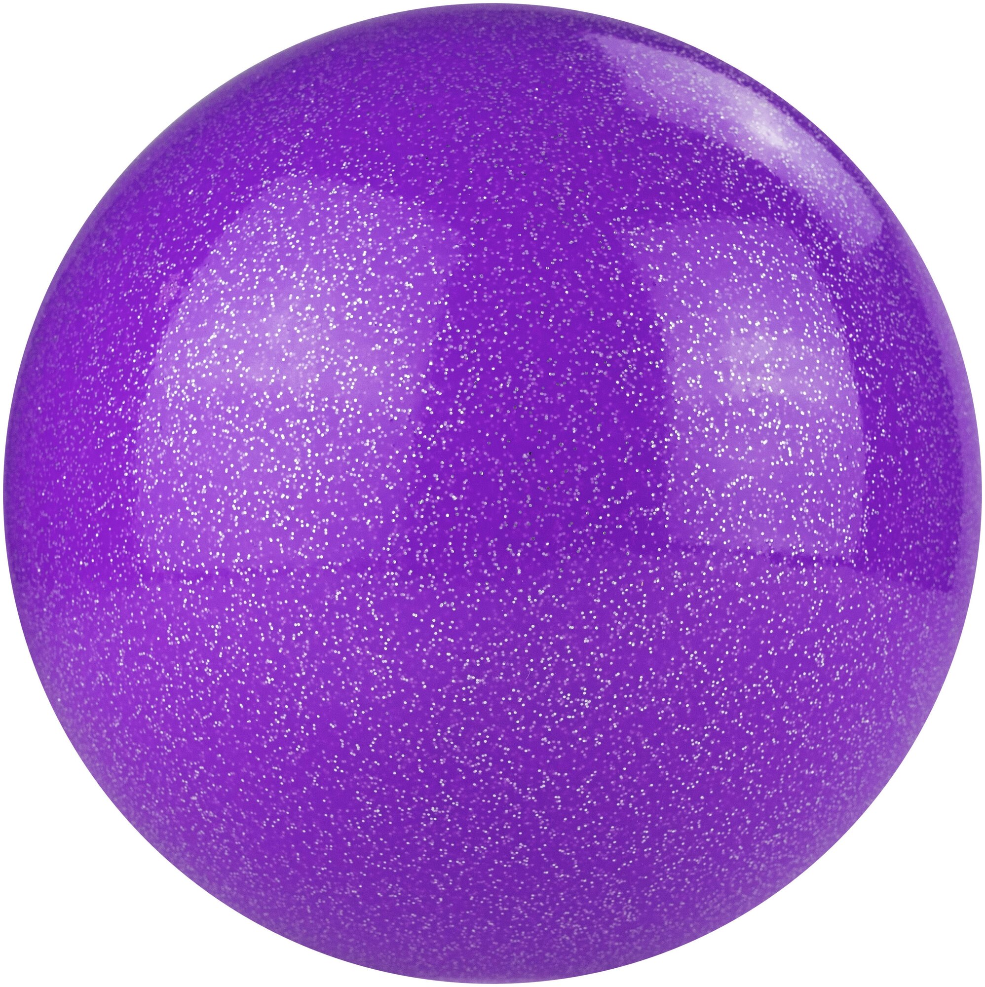 Мяч для художественной гимнастики однотонный Torres Agp-19-09, диаметр 19см, лиловый с блестками