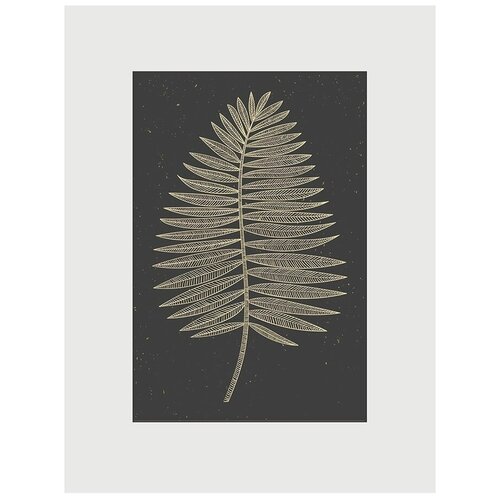 Декоративная картина Лист пальмы (печать на ткани) 65х85 см