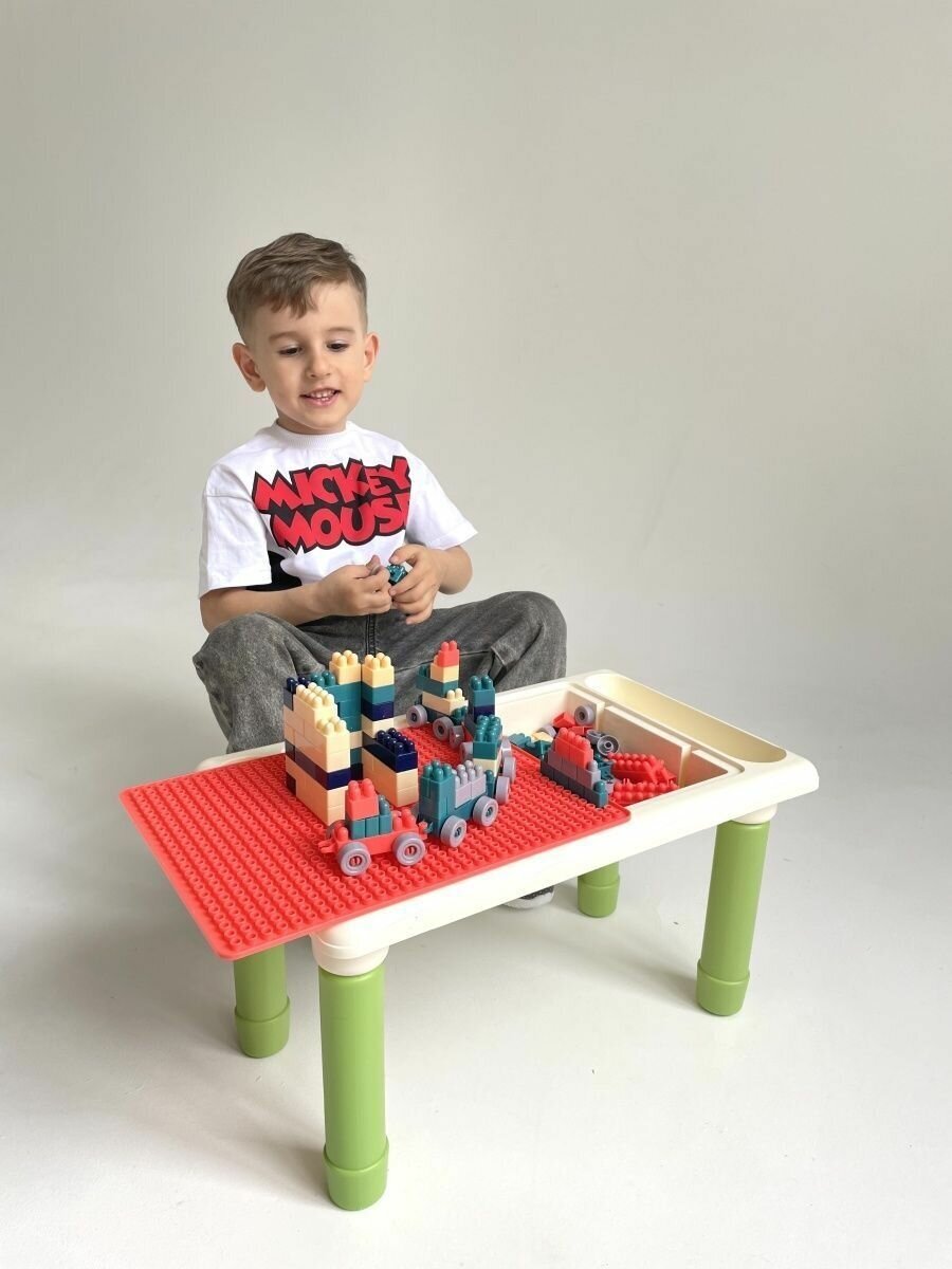 Детский развивающий стол и стул с конструктором - фотография № 9