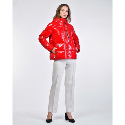  Gianfranco Ferre зимняя, силуэт прямой, стеганая, размер M, красный