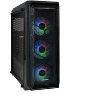 Корпус системного блока EXEGATE i3 NEO (ATX, без БП, 2*USB+1*USB3.0, HD аудио, черный, 3 вент. 12см с RGB подсветкой, контроллер + ПДУ, ARGB