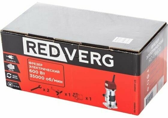 Фрезер RedVerg RD-ER600 кромочный (600Вт, 35000об/мин, плавный пуск, цанги 6мм) 2.1кг - фотография № 9