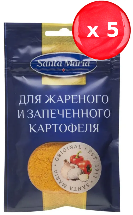 Приправа для жареного и запеченного картофеля Santa Maria 30 г, набор из 5 шт.