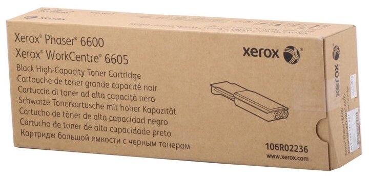 Тонер-картридж XEROX 106R02236 черный увеличенный для Phaser 6600/WC 6605