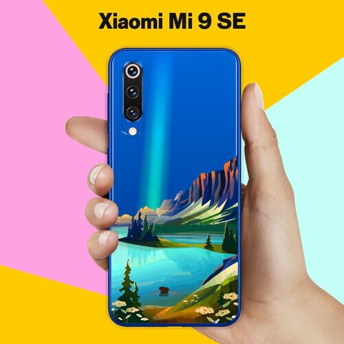 Силиконовый чехол на Xiaomi Mi 9 SE Озеро и горы / для Сяоми Ми 9 СЕ силиконовый чехол на xiaomi mi 9 se череп 13 для сяоми ми 9 се