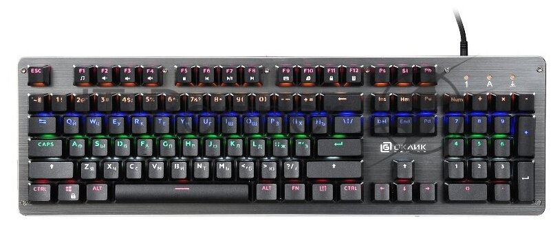 Клавиатура Oklick 970G DARK KNIGHT механическая черный USB Gamer LED