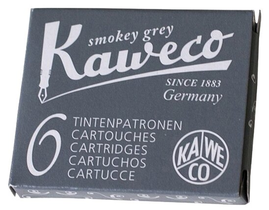 Картридж для перьевой ручки Kaweco Ink Cartridges 6-Pack (6 шт.) серый