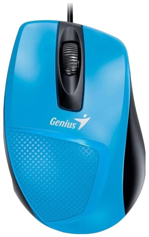 Мышь компьютерная Genius DX-150X, USB, 1000 DPI, кабель 1.5 м, синий