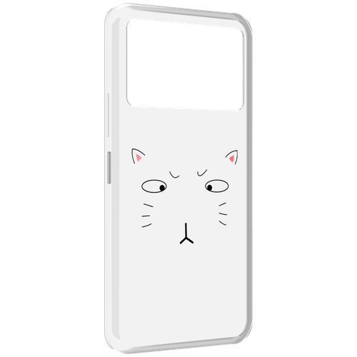 Чехол MyPads кот-части-лица для Infinix NOTE 12 VIP (X672) задняя-панель-накладка-бампер