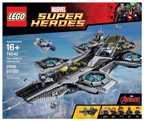 Конструктор LEGO Marvel Super Heroes 76042 Вертолет-перевозчик, 2996 дет.