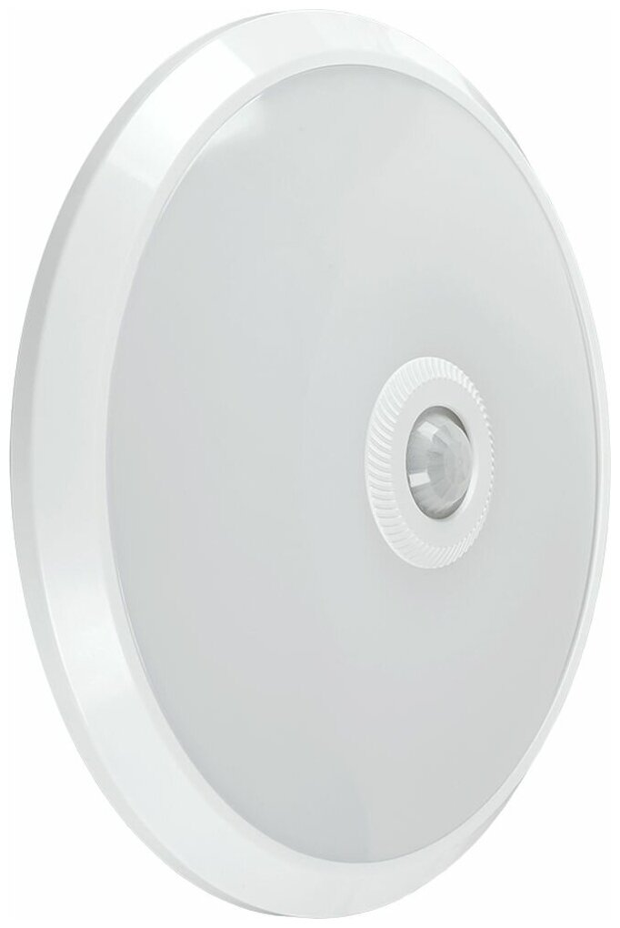 фото Светильник светодиодный ДПБ 9001 12Вт IP20 4000K с инфракрасным датчиком движения и аккумулятором на 1 час работы IEK