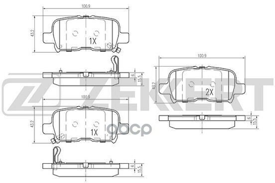 Колодки Торм. Диск. Передн. Honda Odyssey Ii Iii 99- Zekkert арт. bs-2158