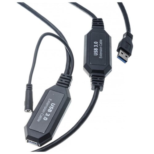 Удлинитель VCOM USB - USB (CU827-10M) 10 м, черный