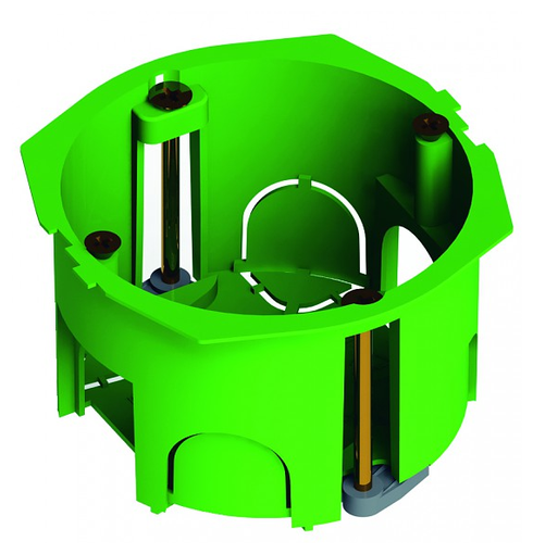 Коробка установочная 68х45мм пластиковые лапки гипрок | код КУ1201-01-И | HEGEL ( упак.90шт.)