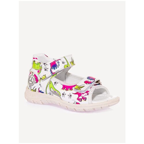фото Сандалии minimen, ж цвет белый-принт-динозавр, размер 30