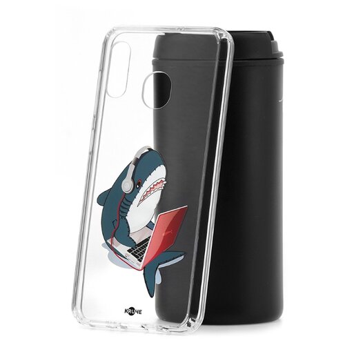 фото Чехол на samsung galaxy a20 2019 kruche print акула