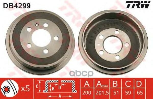 Барабан Тормозной TRW арт. DB4299