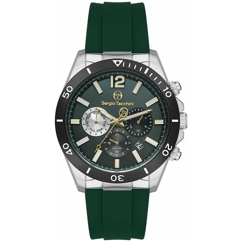 наручные часы sergio tacchini серый зеленый Наручные часы SERGIO TACCHINI Archivio, зеленый