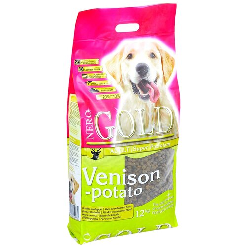 NERO GOLD DOG ADULT VENISON & POTATO для взрослых собак всех пород с олениной и сладким картофелем (18 кг)