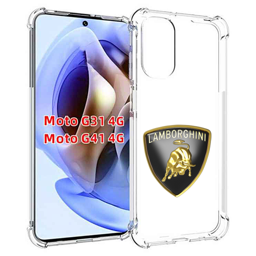 Чехол MyPads ламборгини-lambo-6 мужской для Motorola Moto G31 4G / G41 4G задняя-панель-накладка-бампер