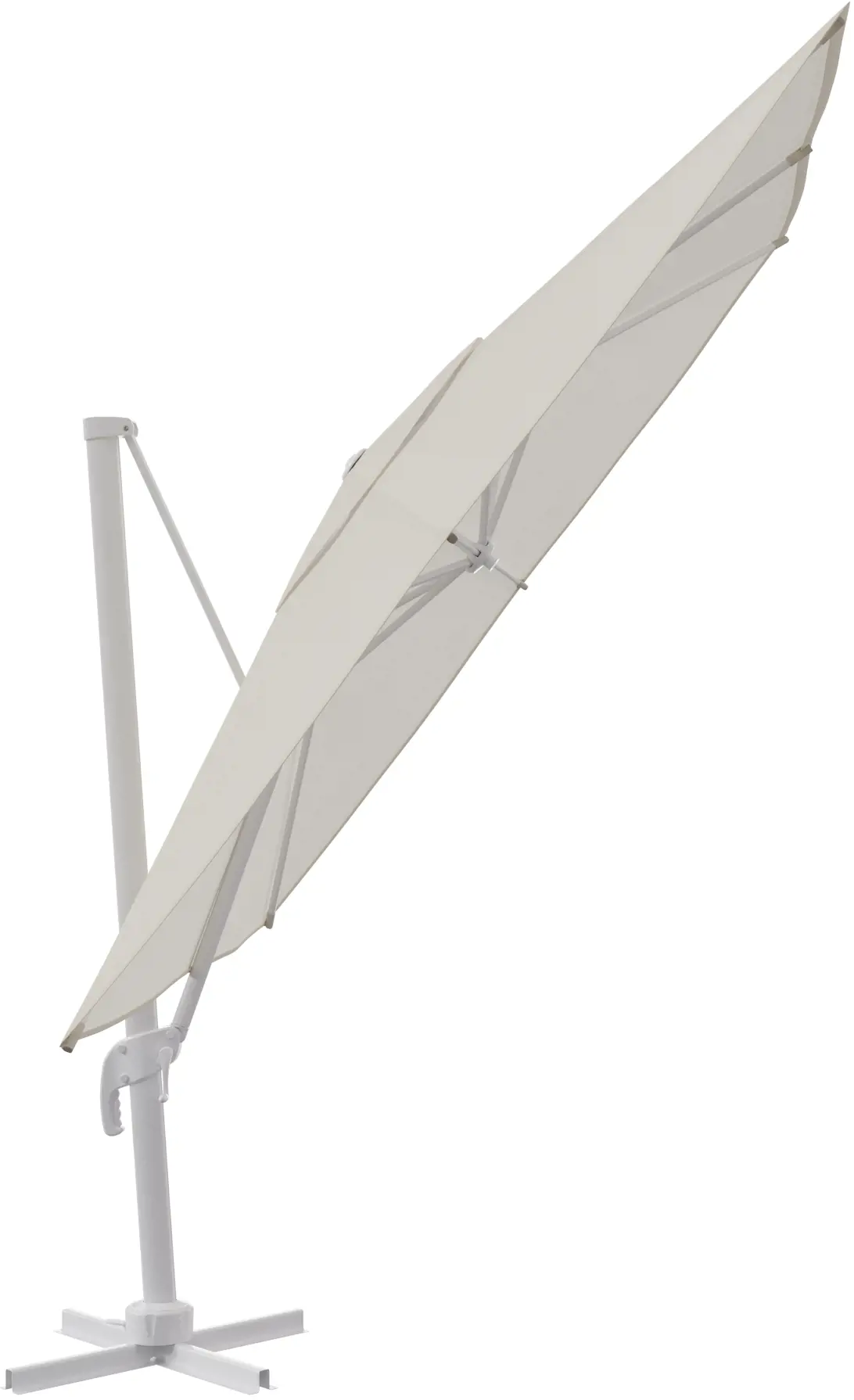 Зонт садовый Naterial Aura 290x290 см цвет белый с боковой/передвижной стойкой - фотография № 5