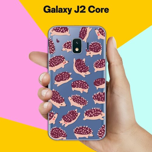 Силиконовый чехол на Samsung Galaxy J2 Core Узор из ежиков / для Самсунг Галакси Джей 2 Кор силиконовый чехол на samsung galaxy j2 core узор для самсунг галакси джей 2 кор