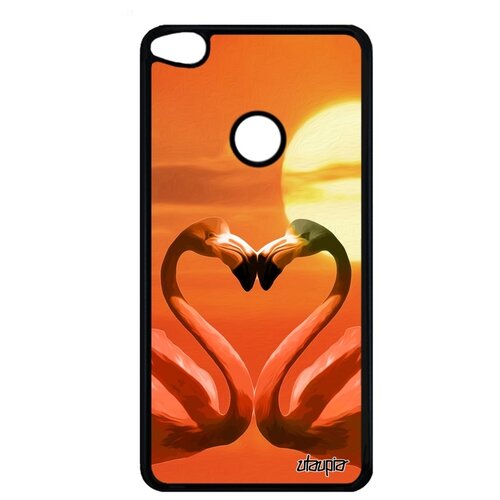 фото Чехол на смартфон p8 / p9 lite 2017, "фламинго" птицы пара utaupia
