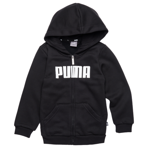 Худи PUMA для мальчиков, карманы, капюшон, размер 116, черный