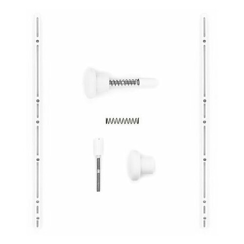 Механизм подъёма-опускания передней спинки детской кровати кнопка 2НЦ белый