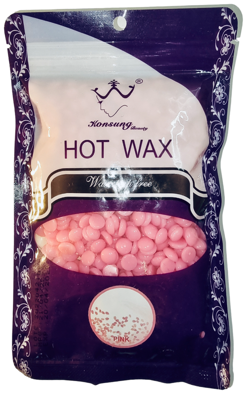 HOT WAX/Воск для депиляции в гранулах 100 гр/Роза