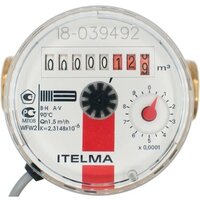 Счетчик горячей воды ITELMA WFW24. E130, Ду=20мм, L=130 мм с импульсным выходом