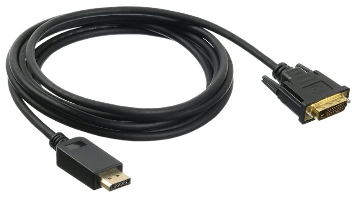 Кабель аудио-видео Buro 1.1v DisplayPort (m)/DVI-D (Dual Link) (m) 3м. Позолоченные контакты черный (BHP DPP_DVI-3)