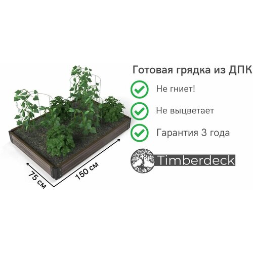 Грядка из ДПК 1500х750х150мм