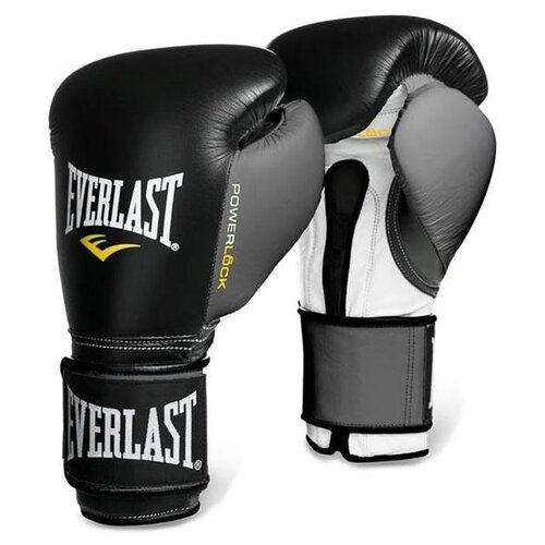 фото Боксерские перчатки everlast powerlock черный/серый 12 oz