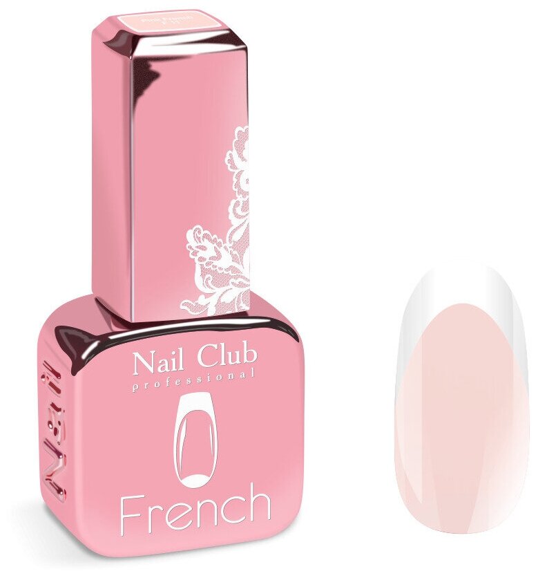 Nail Club professional Гелевый лак для французского маникюра F11 Pink French 13 мл.