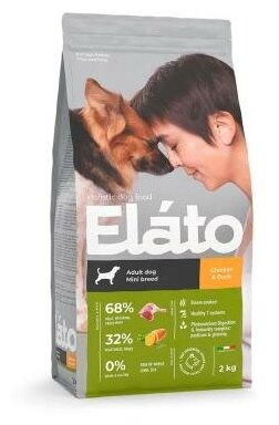 Elato Holistic корм для собак мелких пород с курицей и уткой, 2кг