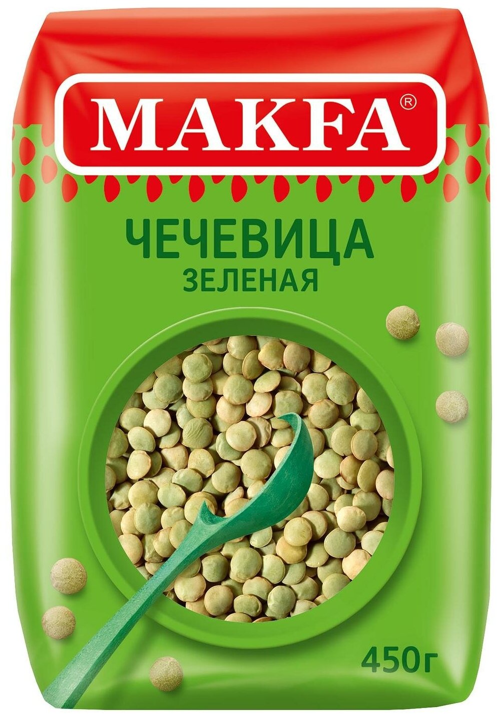 Чечевица Макфа зеленая 450г