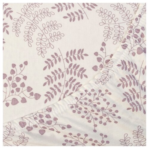 фото Трикотажная простыня на резинке 100% хлопок, пл. 145 гр./кв. м., "веточки" размер 140 х 200 традиция