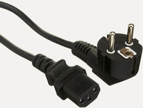 Изображение товара Кабель Exegate питания Power PC-3P (Евровилка угловая Schuko->С13) VDE-250V-3*1.0mm2, медь, черный, 3м