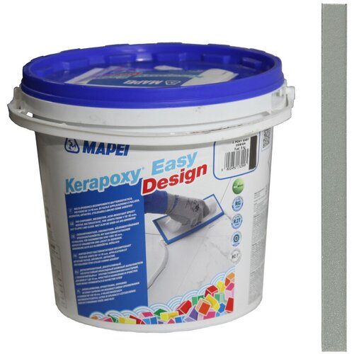 Затирка Mapei Kerapoxy Easy Design №127 арктический серый 3 кг клей двухкомпонентный для плитки mapei keralastic t белый 5кг 103605