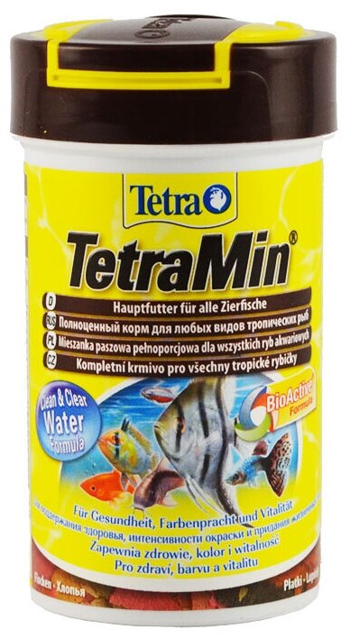 TetraMin корм для всех видов рыб в виде хлопьев100 мл - фотография № 4