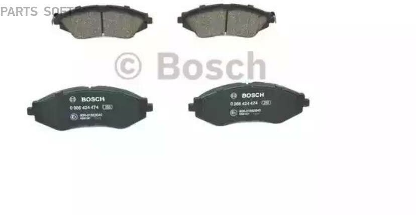 BOSCH 0986424474 0 986 424 474_=645 02 ! колодки дисковые п.\Daewoo Leganza 2.0 16V 99/Nubira 1.6i/2.0i16V 97-03