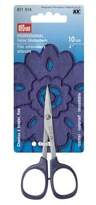 Prym 611514 Ножницы для вышивки, тонкие, со стандартными ручками, 10 см